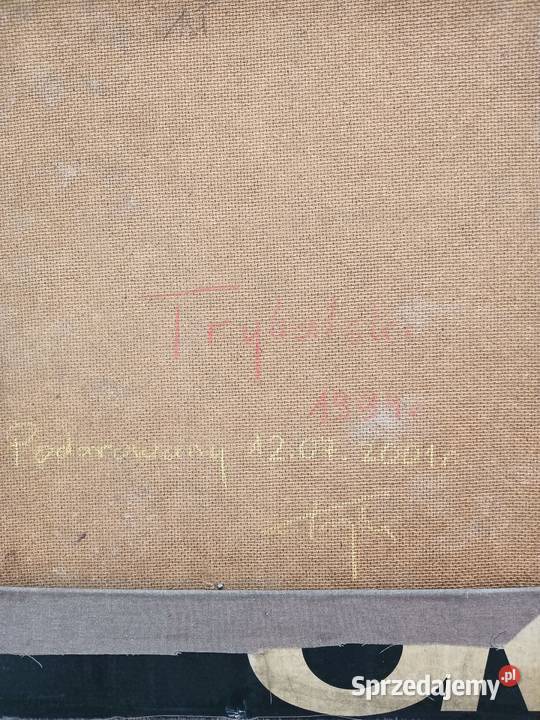 Stary obraz abstrakcja 37x37 1994 r Kraków