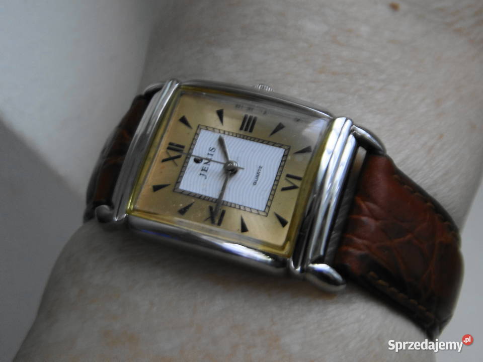 Elegancki zegarek na skórzanym pasku sprawny mazowieckie Warszawa