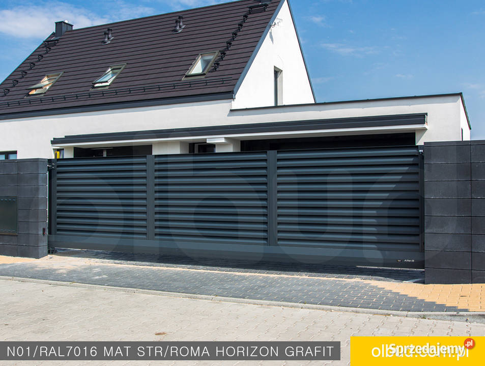 Nowoczesne ogrodzenie żaluzjowe aluminiowe N01