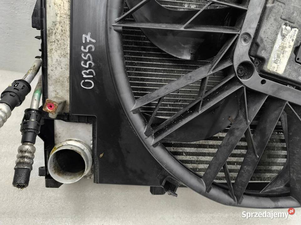 KOMPLET CHŁODNIC WENTYLATOR BMW E61 25D 7789824 Chłodnie wody