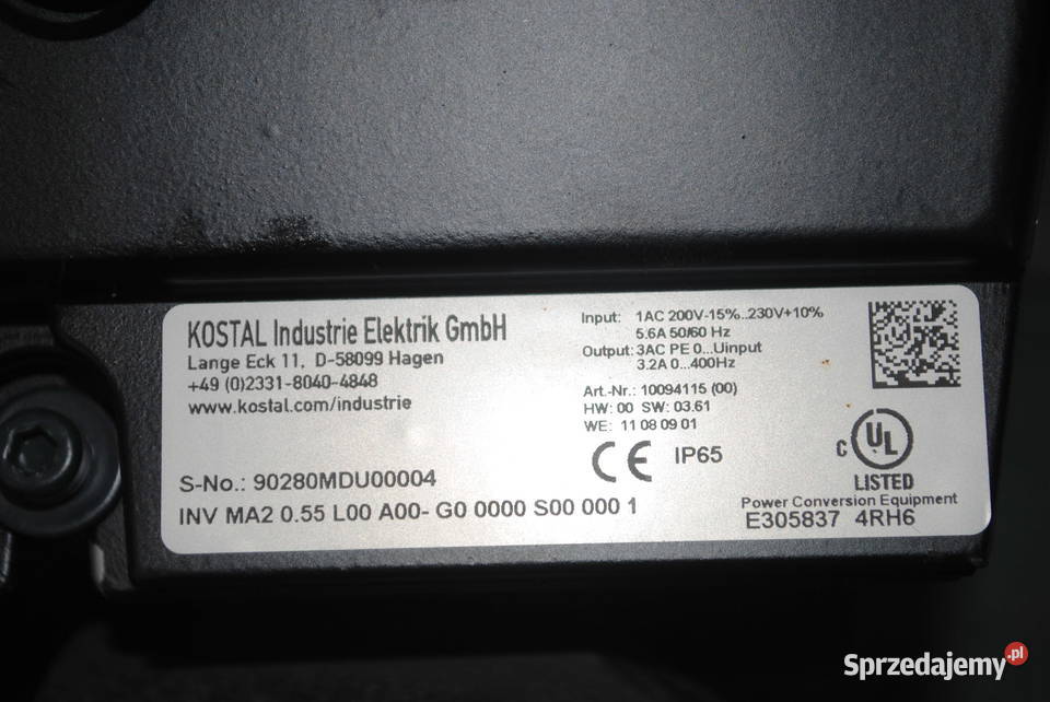 Silnik elektryczny 055kw 0 do 1395obrmin Kargowa