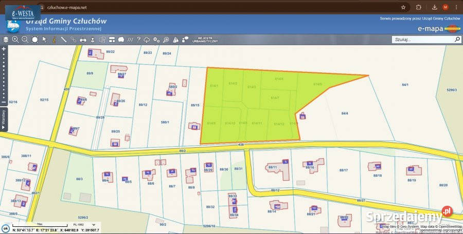 Ziemię sprzedam 1173 metry Piaskowo sprzedam
