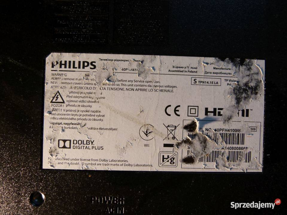 Telewizor Philips LED 40PFH410988 pół obrazu Zamość