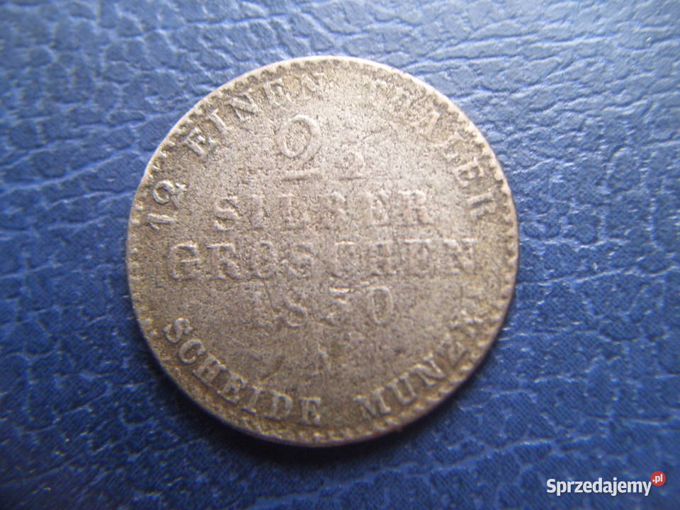 Stare monety 2 1/2 grosza 1850 Niemcy srebro