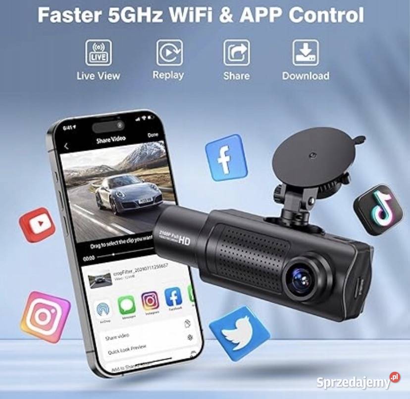 Kamera samochodowa Shrinluck X5 4K 3kanałowa Łuków