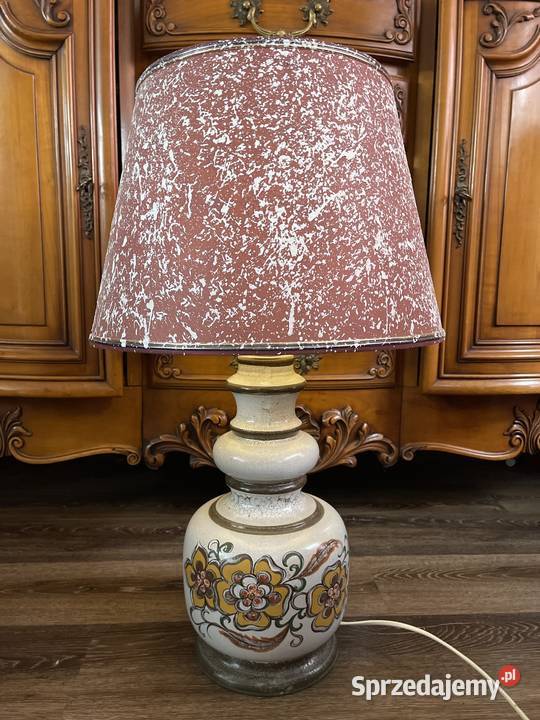 Majolika piękna lampa z ceramiki recznie Oświetlenie Bystrzyca Kłodzka sprzedam