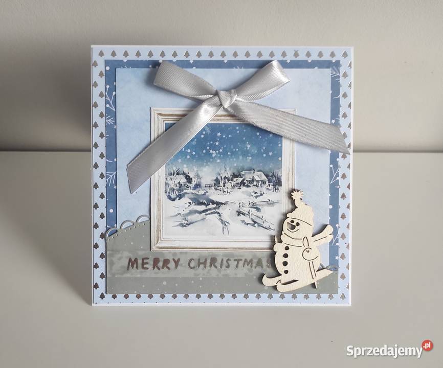 Kartka Świąteczna ręcznie robiona Boże Łódź sprzedam