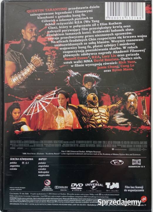 Człowiek o żelaznych pięściach DVD Russell Crowe Łódź