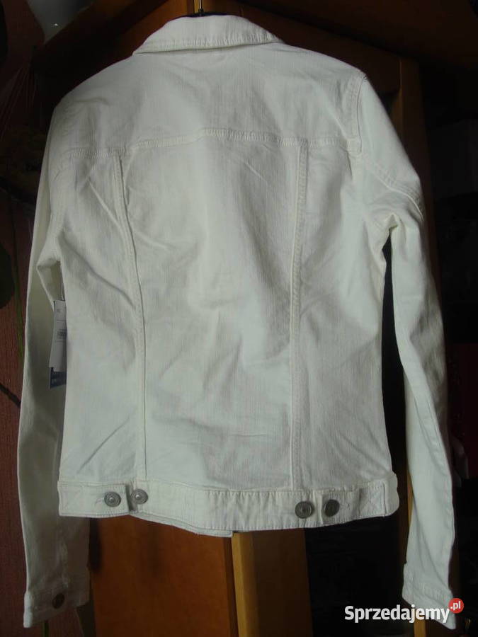 nowa biała kurtka katana jeans łódzkie Łódź