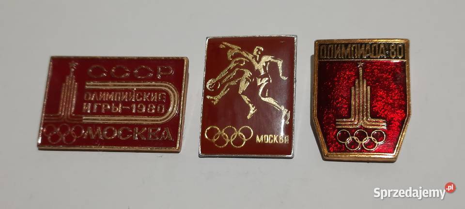 odznaki 3 Olimpiada Moskwa 1980 Rosja ZSRR 6 Warszawa sprzedam