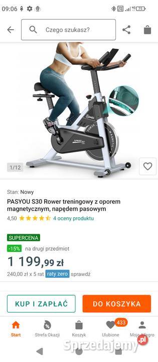 Rower treningowy magnetyczny PASYOU s30 Krze Duże sprzedam