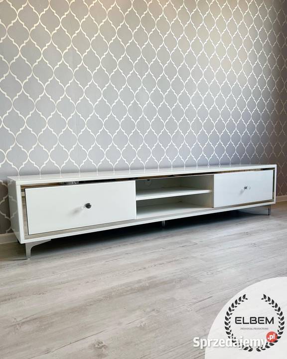 Szklana biała szafka RTV Glamour podlaskie Białystok