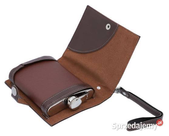 Piersiówka Stal Nierdzewna 8 OZ w Etui Metalowa Ostrowy nad Okszą