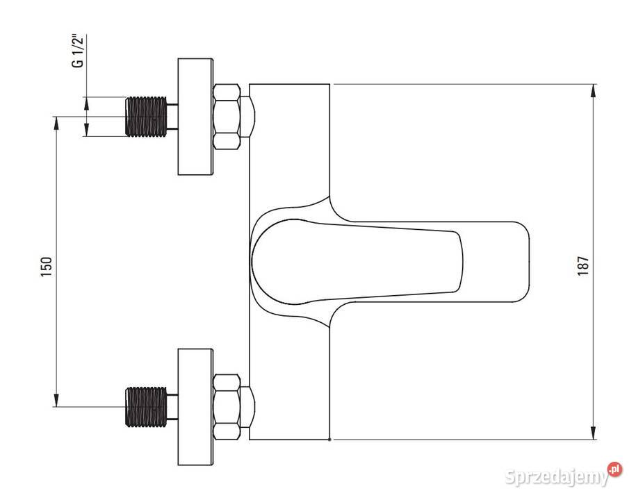 Deante Bateria Boro Chrom Wannowa BMO 010M Pozostałe Szczecin