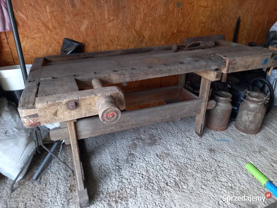Stół stolarski PRL dobrze zachowany Smyków