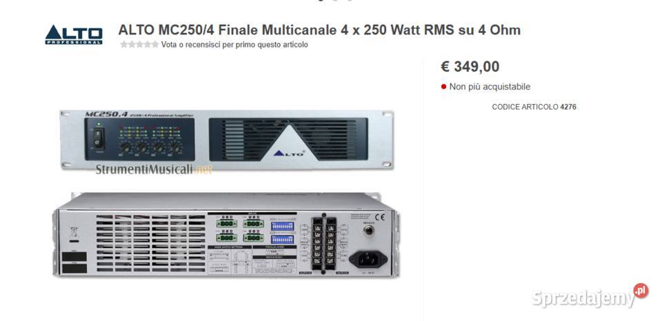 Wzmacniacz LTO MC 2504 Super Okazja lubuskie Szprotawa