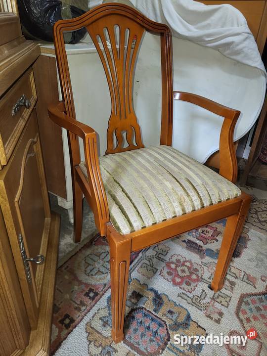 Owalny drewniany stół w stylu angielskim z 6 75cm Sypniewo