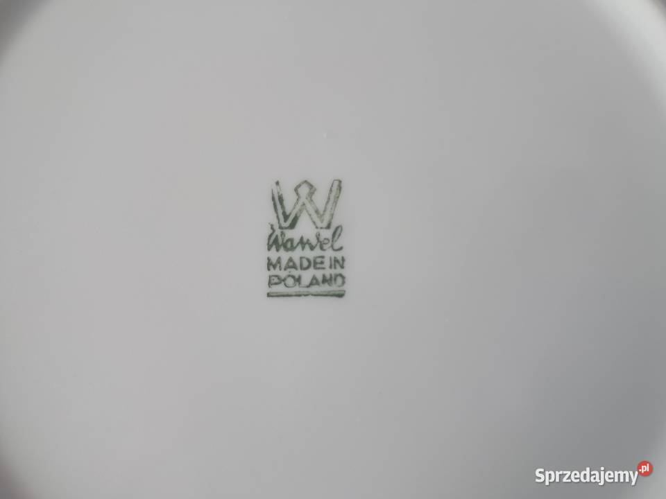 Filiżanka z kompletem trio Wawel porcelana PRL