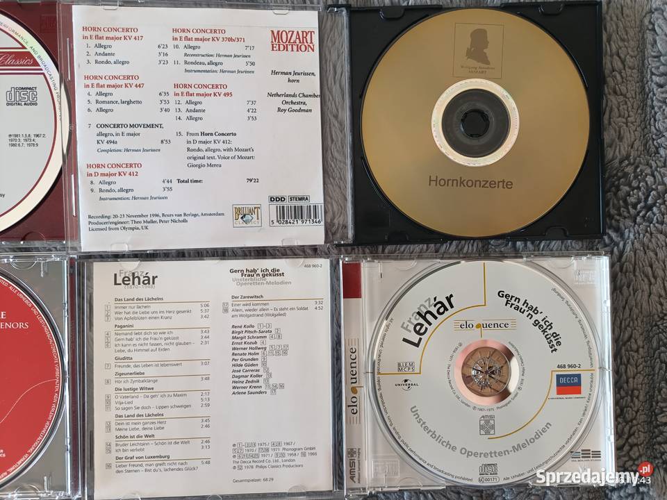 4 płyty CD z muzyczną klasyką wielkopolskie Wronki
