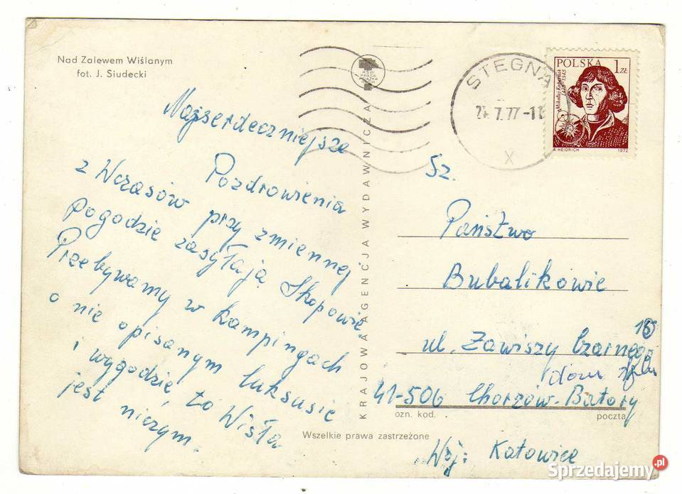 ZALEW WIŚLANY POCZTÓWKA KOLOROWA Krynki