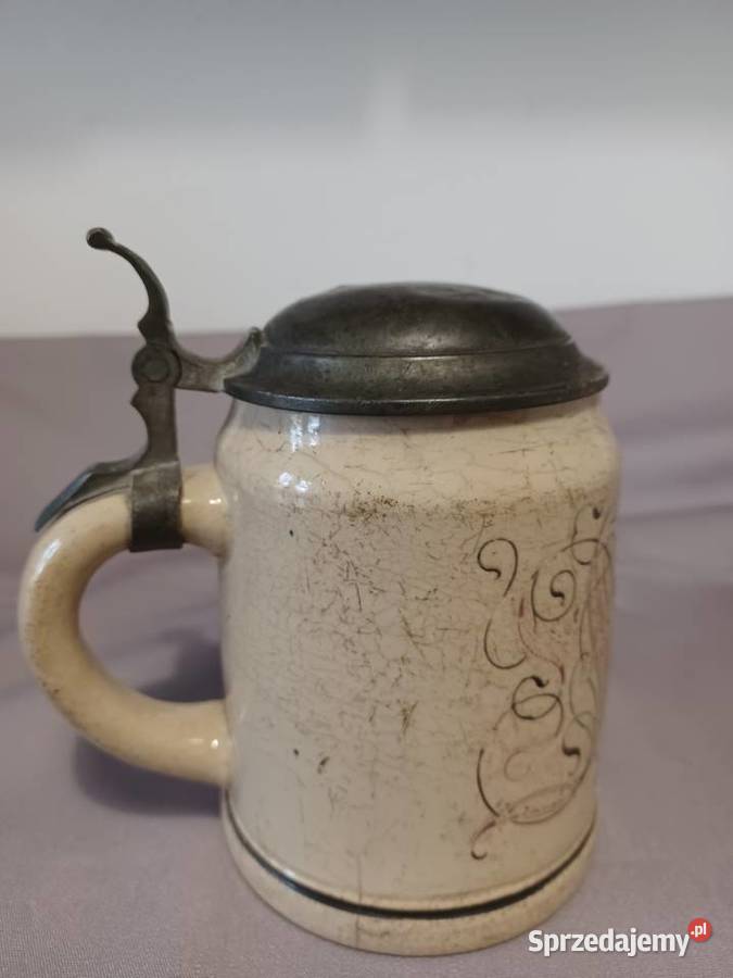 Porcelanowy unikatowy z 19 w sygnowany kufel Wrocław sprzedam