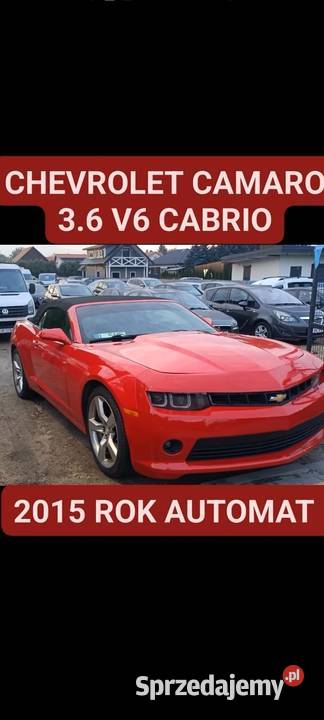 Chevrolet Camaro 36 V6 CABRIO zarejestrowany Rok produkcji 2015 Opole Lubelskie sprzedam