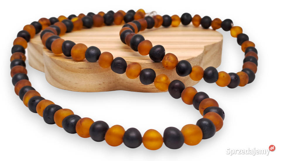 Korale i bransoletka z bursztynu baroczek koniak Warszawa