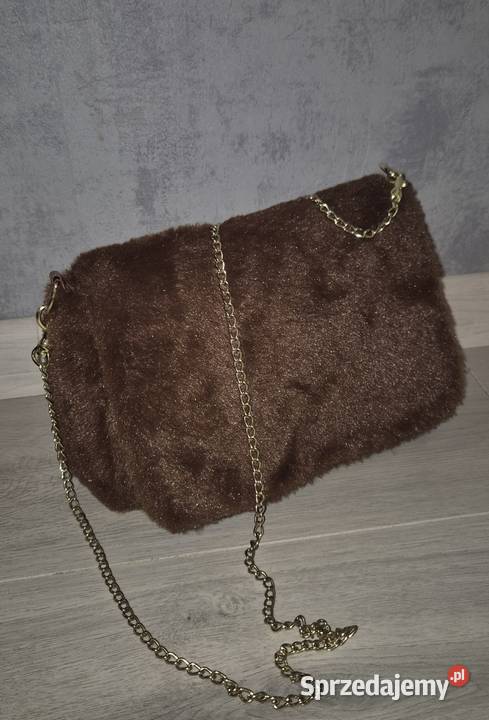 Torebka damska futerko brąz Łódź