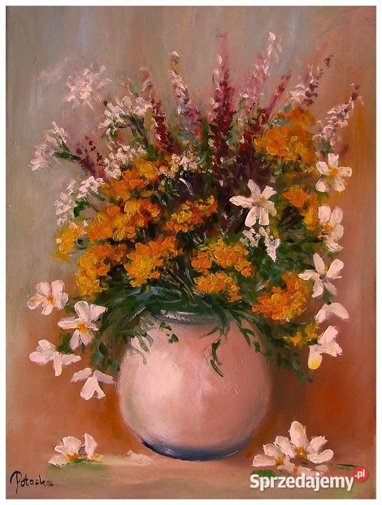 Bukiet polnych kwiatów obraz olejny 4030 Sztuka współczesna