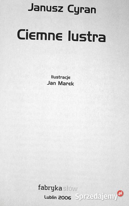 Ciemne lustra Janusz Cyran miękka Pozostałe Chełm