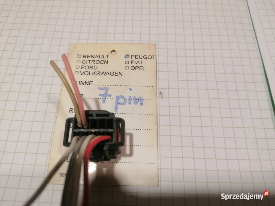 wtyczka do lusterka 5pin9pinPeugeot 206 lift 206 łódzkie Piotrków Trybunalski