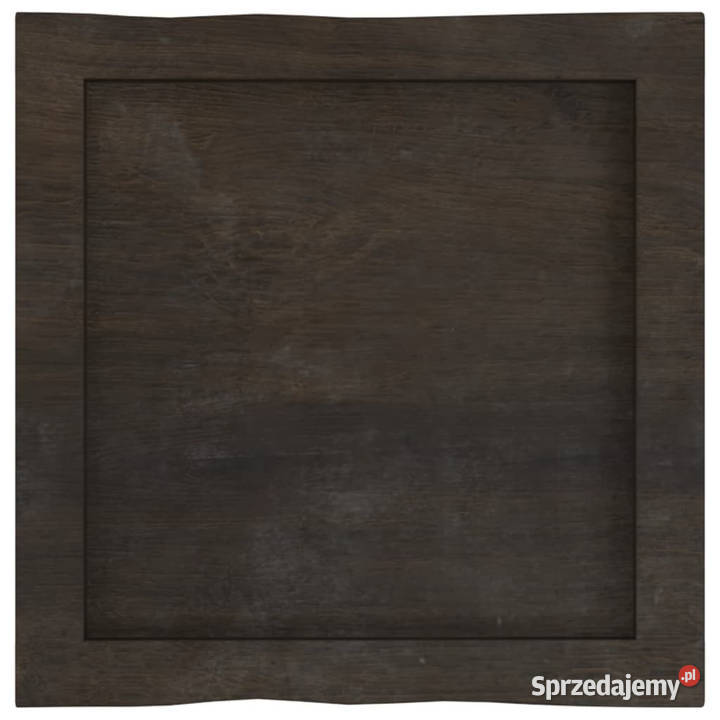 Blat ciemnobrązowy 40x40x24 drewno z naturalną Warszawa