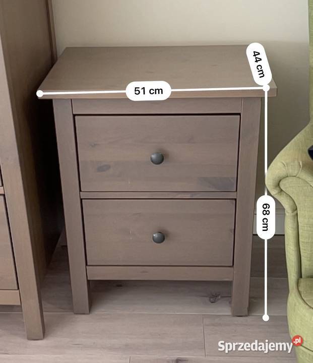 IKEA HEMNES szafka nocna szarobrązowa 2 szuflady