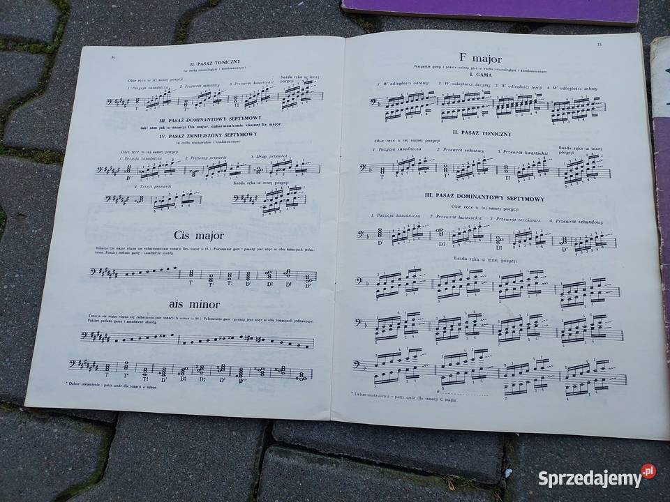 Nuty na fortepian zestaw starych zeszytów 4 Bach Tczew