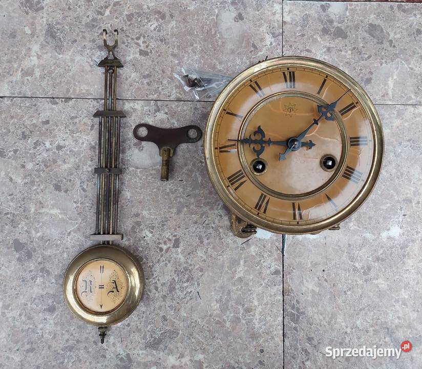 137 Zestaw mechanizm starego zegara Junghans Antyki Tczew