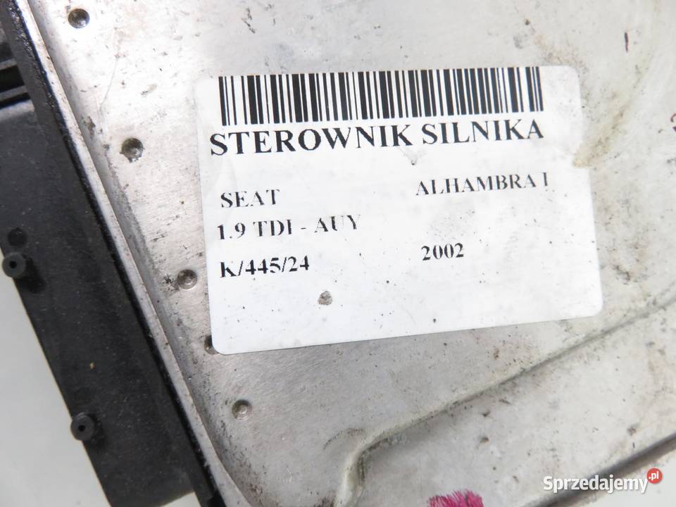 STEROWNIK SEAT ALHAMBRA I 19 TDI PD 038906019LQ Części samochodowe