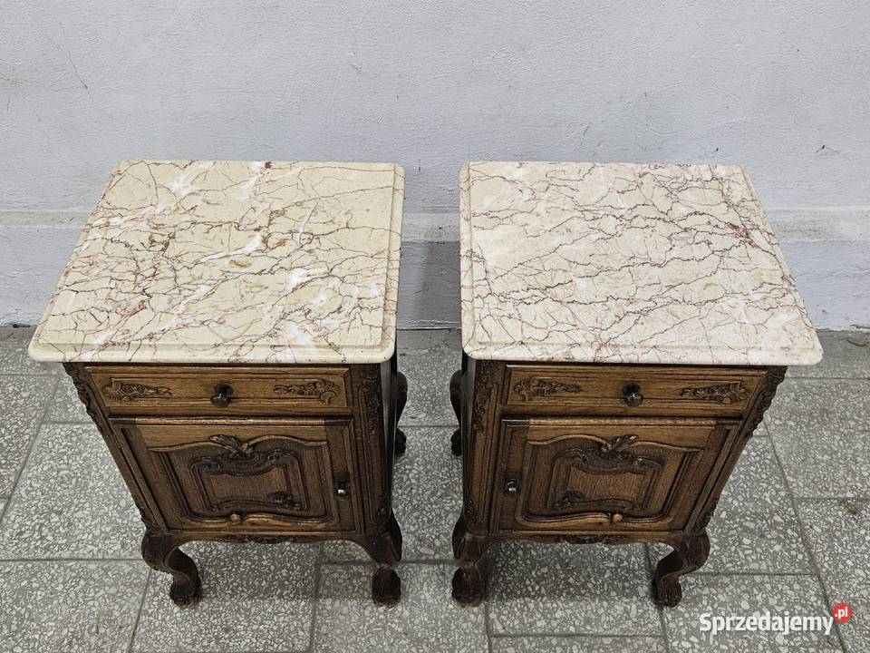 Piękne szafki ludwikowskie z marmurem Francja Nowy Sącz
