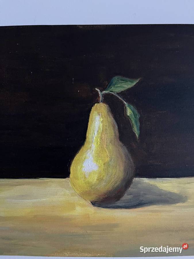 Gruszka w świetle obraz olej na płótnie Format Świebodzin sprzedam