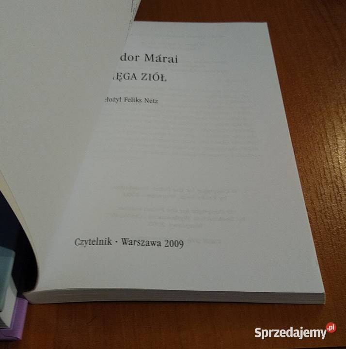 Dziennik 19491956 Sandor Marai 2017 Księga ziół Gdańsk sprzedam