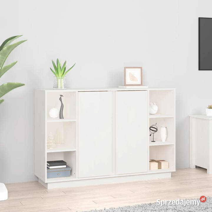 Szafka biała 120x35x80 lite drewno sosnowe Warszawa