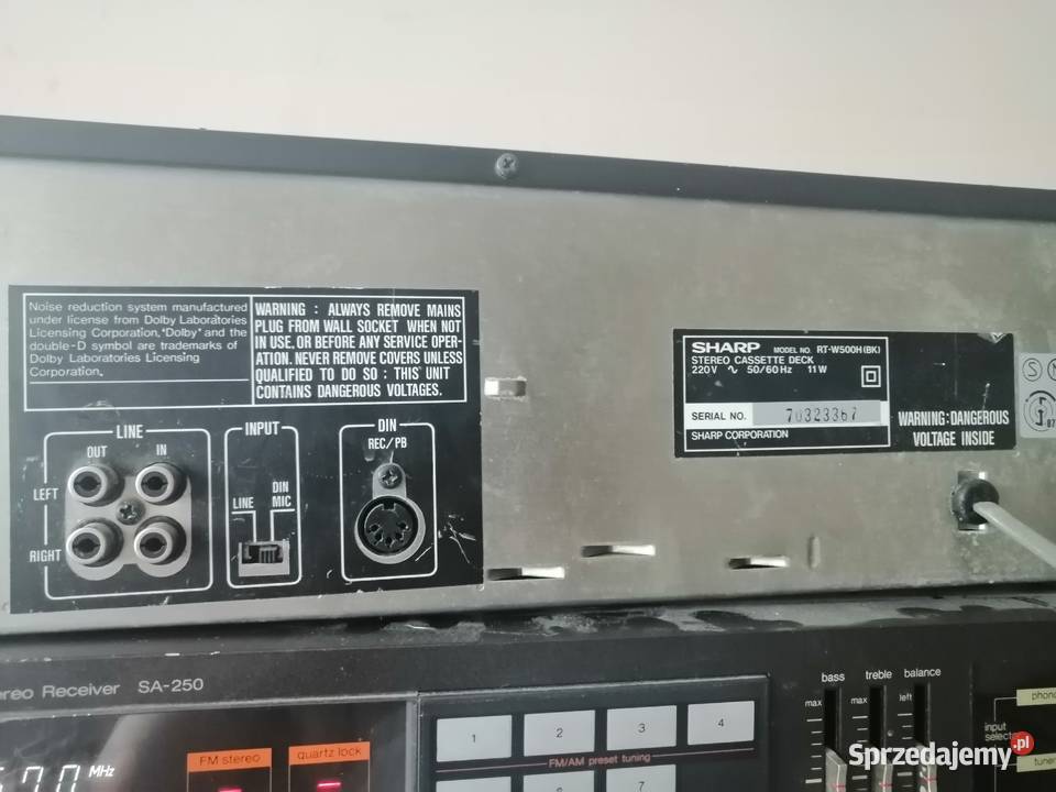 magnetofon dwukasetowy deck stereo SHARP typ Legnica