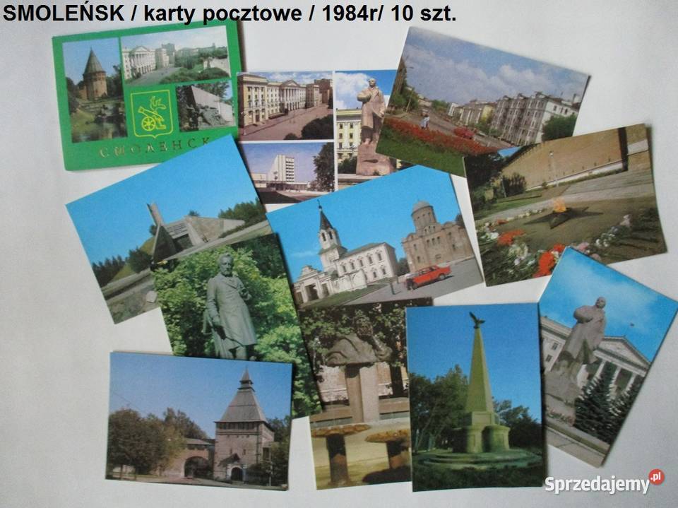 SMOLEŃSK karty pocztowe 1984r 10 ZSRR pocztówki łódzkie sprzedam