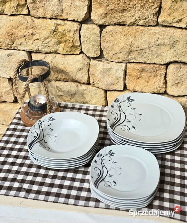 WYPRZEDAŻ MAGAZYNU 159 Zestaw 18 sztuk talerzy śląskie Zabrze