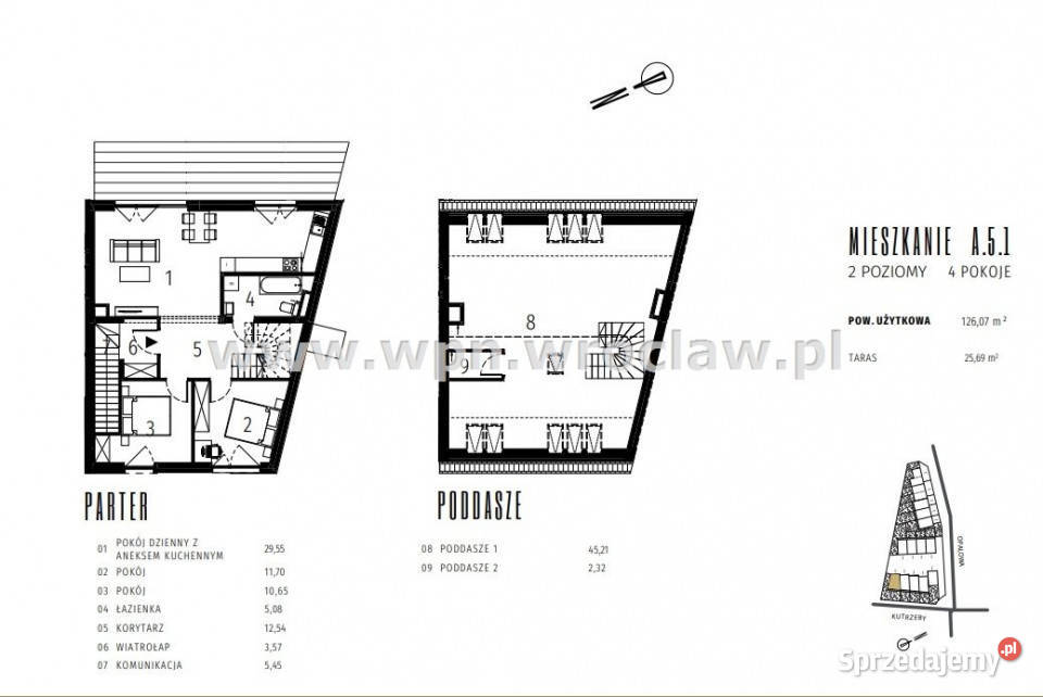 Mieszkanie Wrocław 1281m2 5 pokojowe 128.1m2