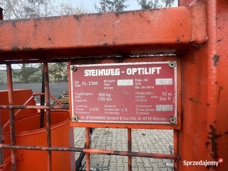 Winda budowlana Steinweg Optilift 500 wciągarka pełny VAT Ślesin