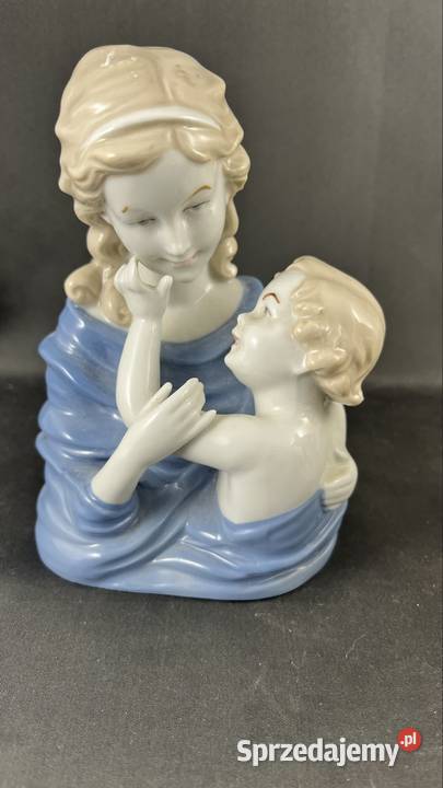 Porcelanowa figurka matki z dzieciątkiem Porcelana i szkło Zielona Góra sprzedam