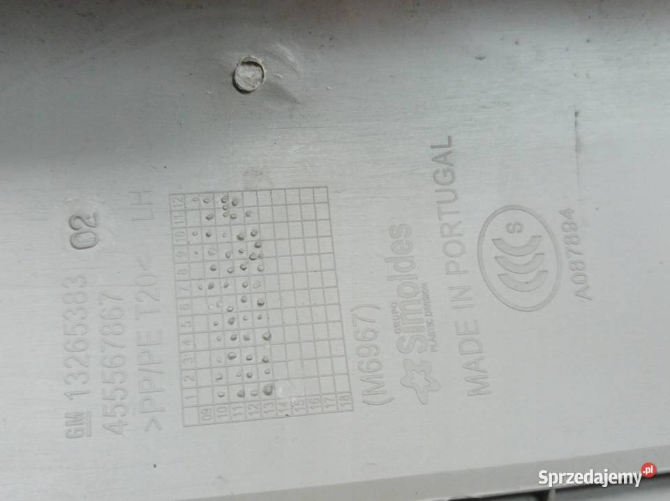 OSŁONA SŁUPKA A LEWA PRAWA KOMPLET Opel Meriva sprzedam