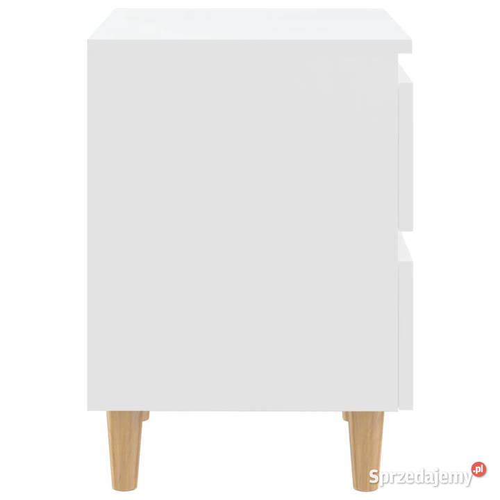 Szafka nocna z sosnowymi nóżkami biała 40x35x50 mazowieckie