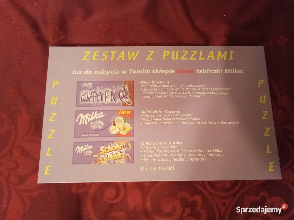 Tabliczka kartonowa z czekoladą milka Vintage mazowieckie Warszawa