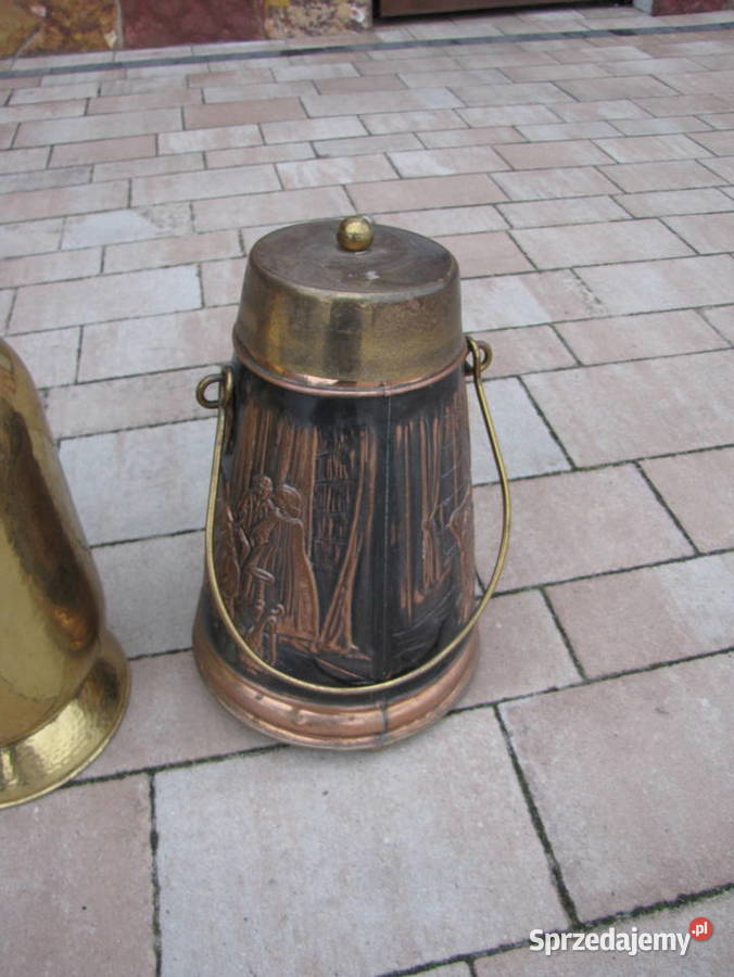 Ozdobne dzbany wazony miedż mosiądz antyki Rzepin Drugi